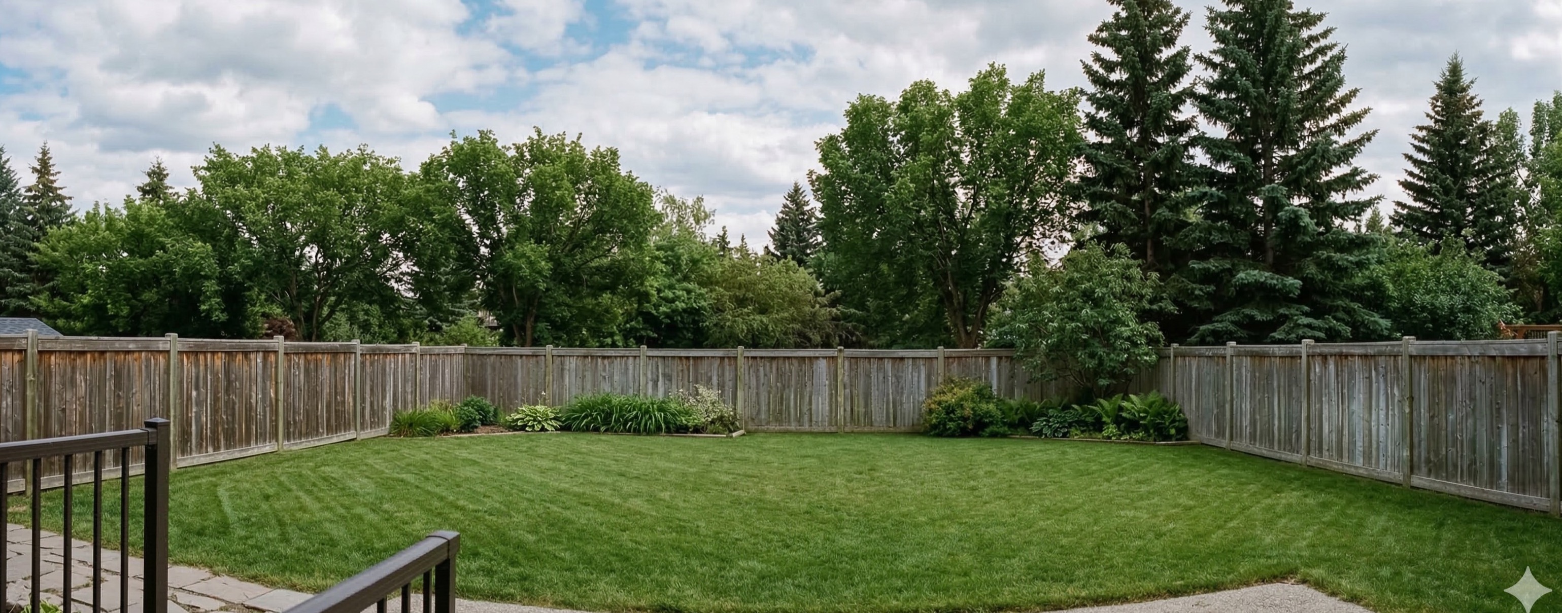 Well-maintained Calgary backyard